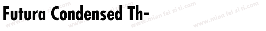 Futura Condensed Th字体转换